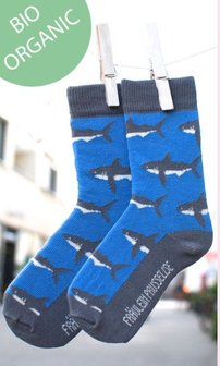 Bio-katoenen sokken met haai 