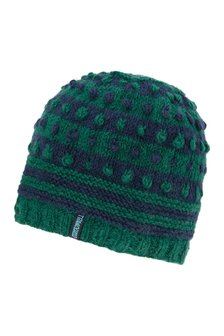 Beanie wol groen en blauw