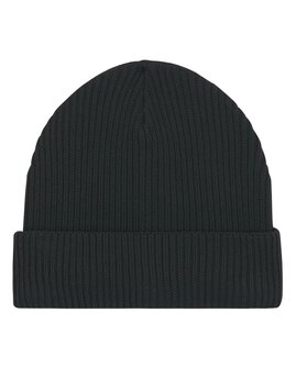 beanie zwart fisherman