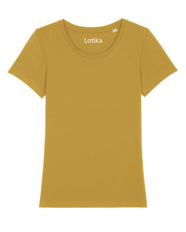 dames T-shirt ochre