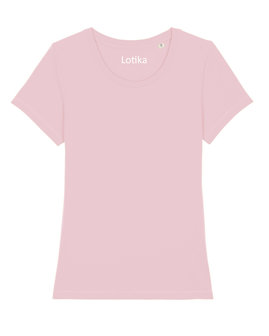 dames T-shirt katoen roze