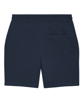 blauwe korte joggingbroek