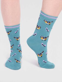 damessokken met vogels