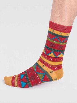 heren kerstsokken rood