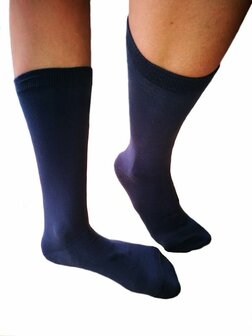 blauwe sokken biologisch katoen