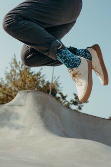 herensokken met fietsen blauw