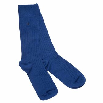 effen blauwe sokken