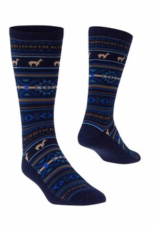 alpaca sokken&nbsp;jacquard marine royal