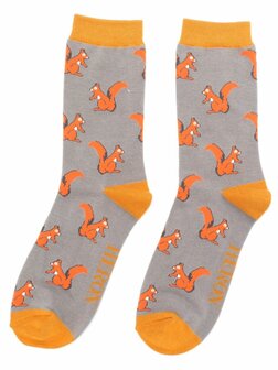 sokken eekhoorns grijs