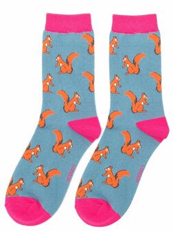 sokken met eekhoorns denim
