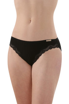 slip zwart met kant