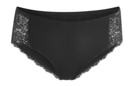 Living Crafts slip met kant Evana - zwart