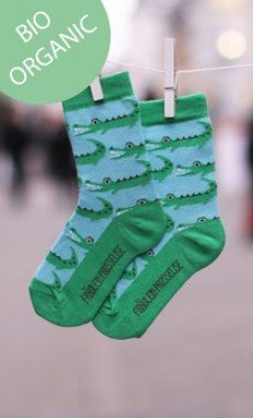 Bio katoenen sokken met krokodil