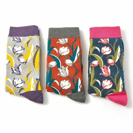 sokken met tulpen