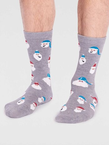 sokken met kerstman print