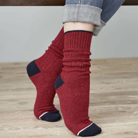rode sokken wol