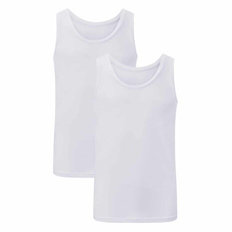 bamboe heren singlet wit