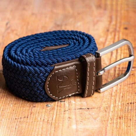 gevlochten riem navy