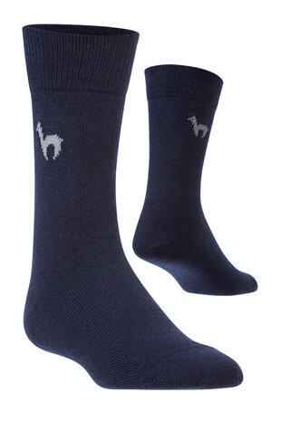 blauwe alpaca sokken
