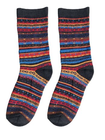 zwarte wollen alpaca sokken