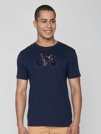 T-shirt met fiets navy