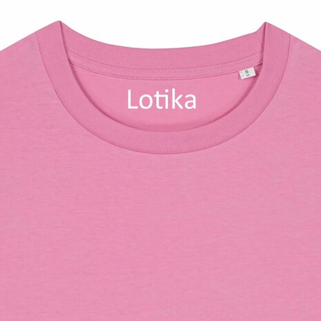 roze katoenen T-shirt