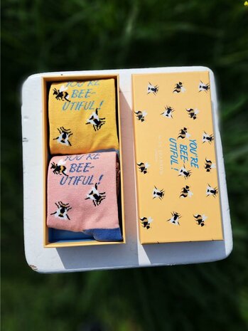 your're bee-utiful socks giftbox