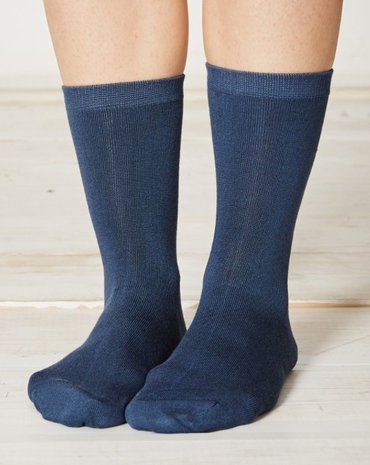 blauwe bamboe sokken