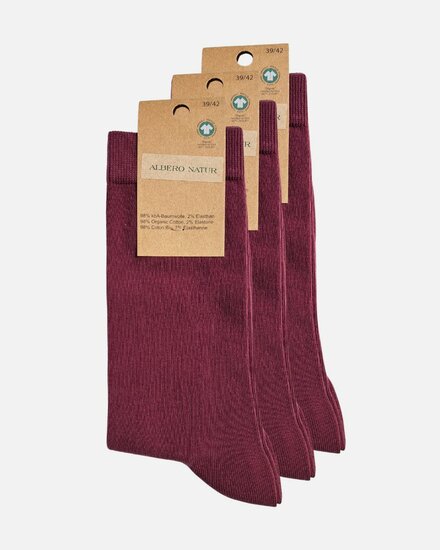 katoenen sokken bordeaux