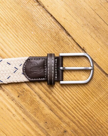 Swole Panda gevlochten riem - beige blauw