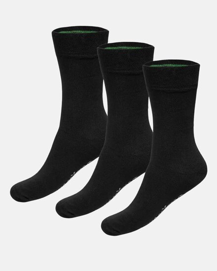 bamboe sokken zwart 3-pack