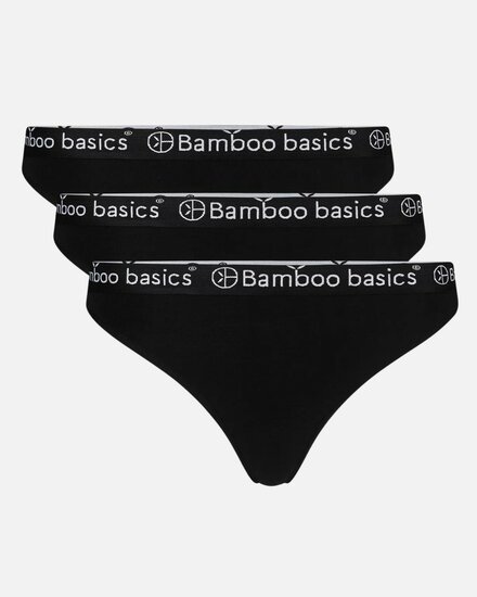 bamboe string Emma zwart