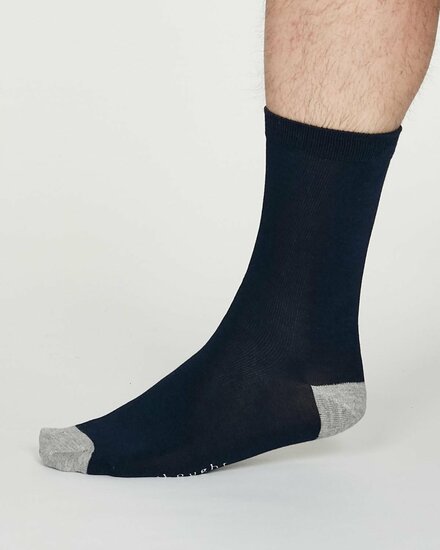 effen herensokken donkerblauw