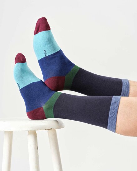 bamboe sokken navy kleuren