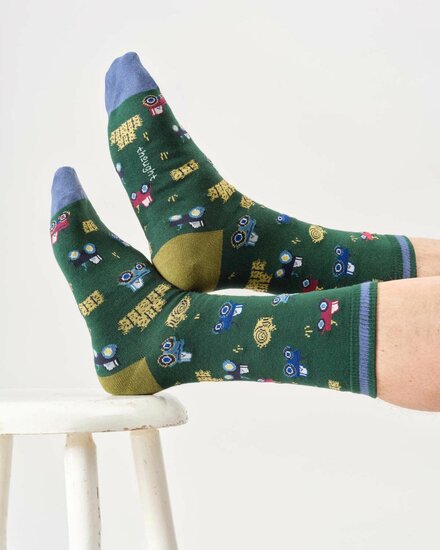 groene katoenen sokken heren