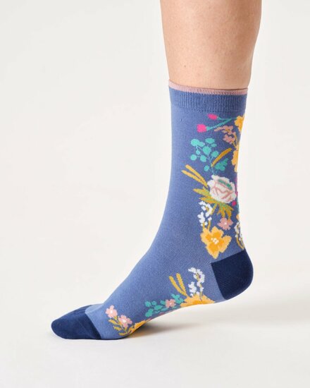 katoenen sokken met bloemen