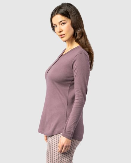 katoenen pyjama shirt dames