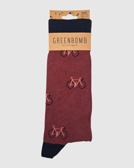 sokken met racefietsen rood
