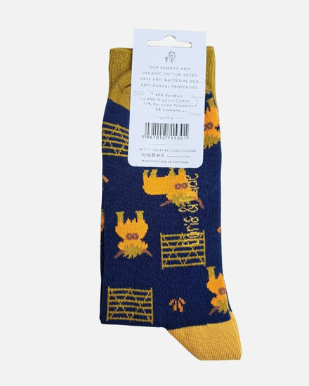 navy herensokken highland cow
