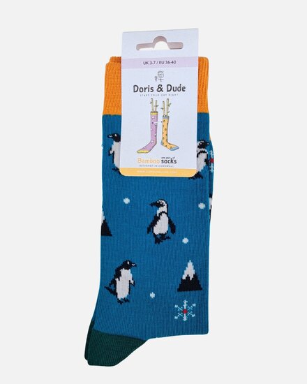 damessokken pingu&iuml;ns teal
