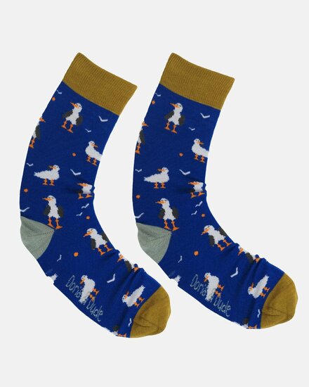 sokken meeuwenprint blauw