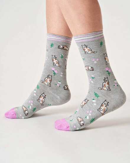 sokken kattenprint