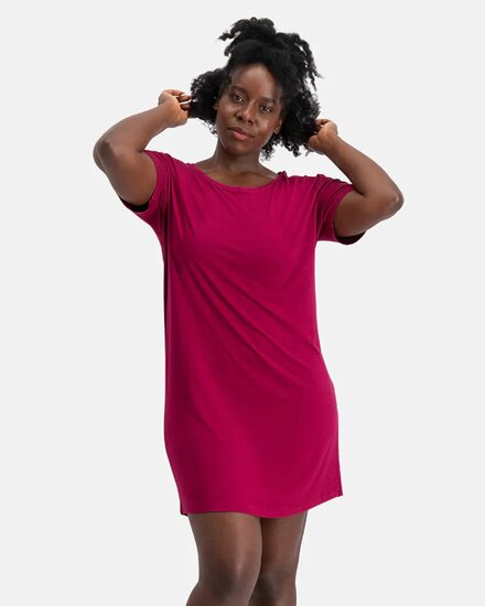 Bamboo Basics nachthemd  Nora bordeaux