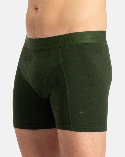 bamboe boxershorts army green