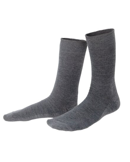 donkergrijze wollen sokken davos