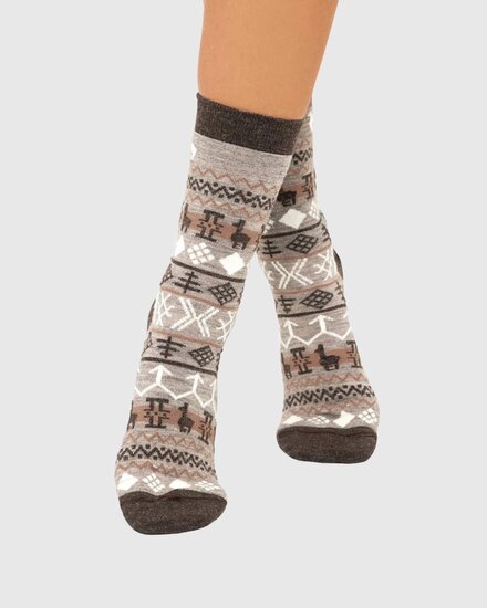 Apu Kuntur sokken patchwork-desig