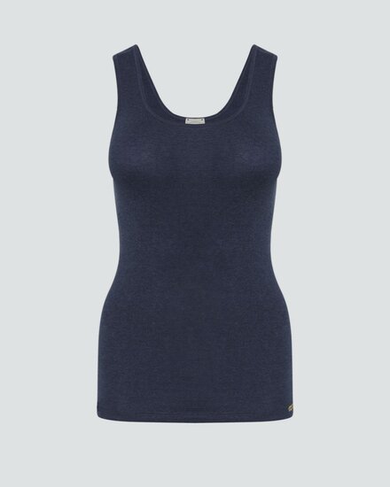 voorzijde dames hemd marine blauw