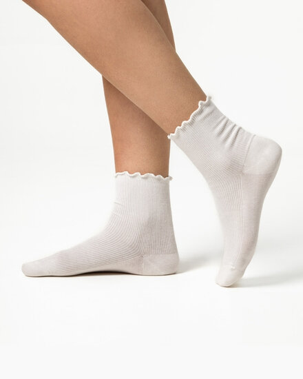 korte katoenen sokken white