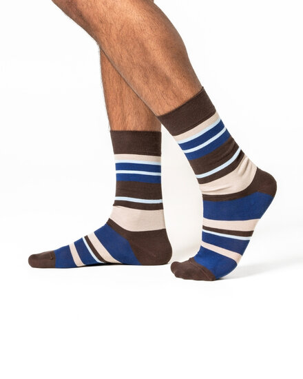 gestreepte katoenen sokken