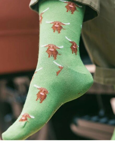  bamboesokken met Schotse hooglanders